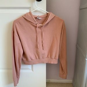 Pink/ nude cropped sweatshirt